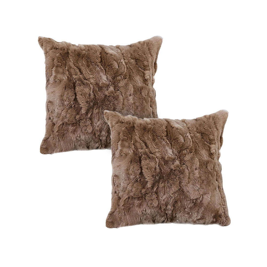 SOGA 2X 50cm Luxurious Taupe Faux Fur Plush Textured Throw Pillow $ 151.50
