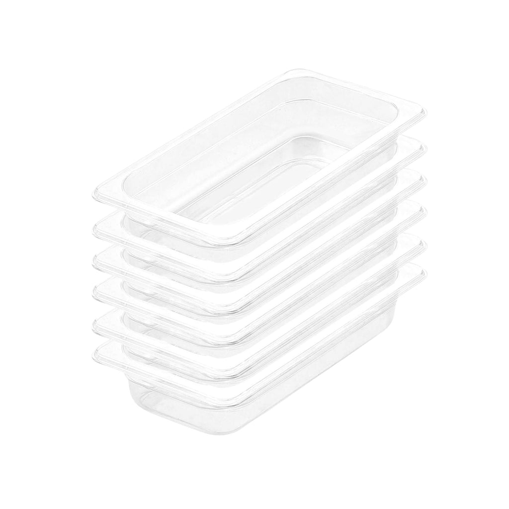 SOGA 65mm Clear Gastronorm GN Pan 1/3 Food Tray Storage Bundle of 6 $ 174.50