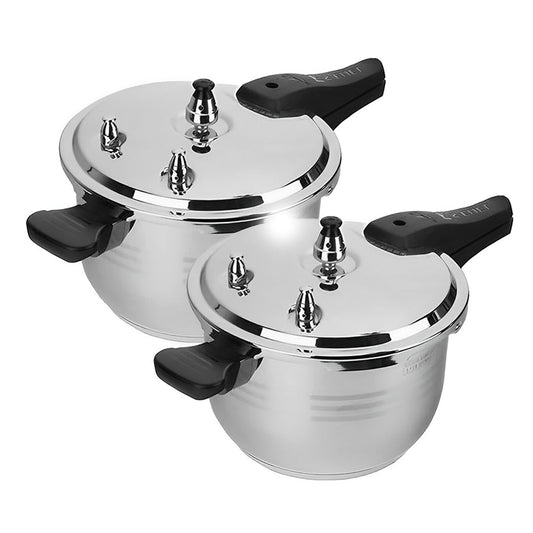 2X 8L Commercial Grade Stainless Steel Pressure Cooker