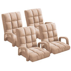 SOGA 4X Foldable Lounge Cushion Adjustable Floor Lazy Recliner Chair with Armrest Khaki $ 802.50