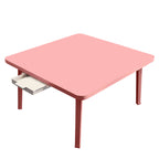 SOGA Pink Portable Floor Table Small Square Space-Saving Mini Desk Home Decor $ 66.90
