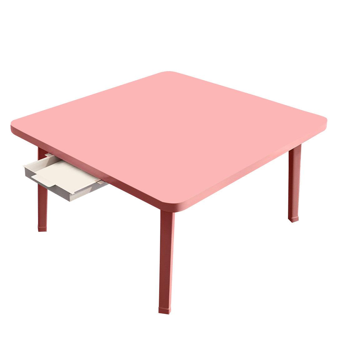 SOGA Pink Portable Floor Table Small Square Space-Saving Mini Desk Home Decor $ 66.90