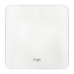 SOGA 180kg Digital Fitness Weight Bathroom Gym Body Glass LCD Electronic Scales White