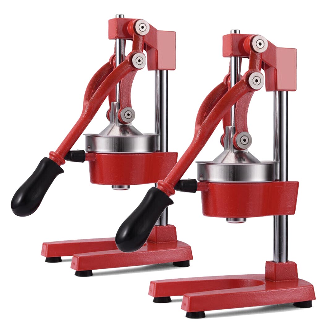 commercial manual citrus juicer red