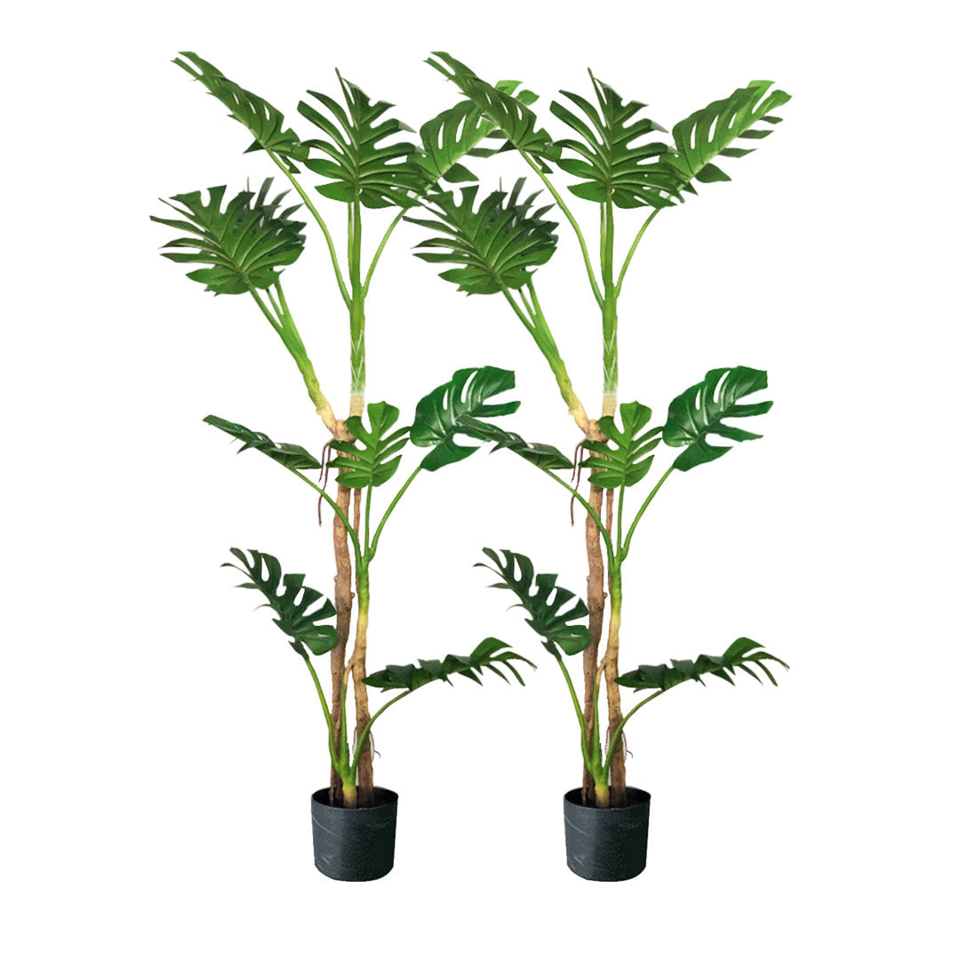 SOGA 2X 175cm Tropical Monstera Palm Artificial Plant Tree, Real Touch Technology, with UV Protection $ 258.90