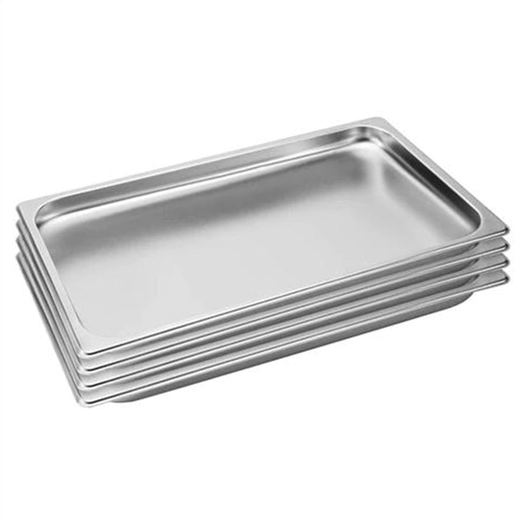 SOGA 4X Gastronorm GN Pan Full Size 1/1 GN Pan 2cm Deep Stainless Steel Tray $ 126.90