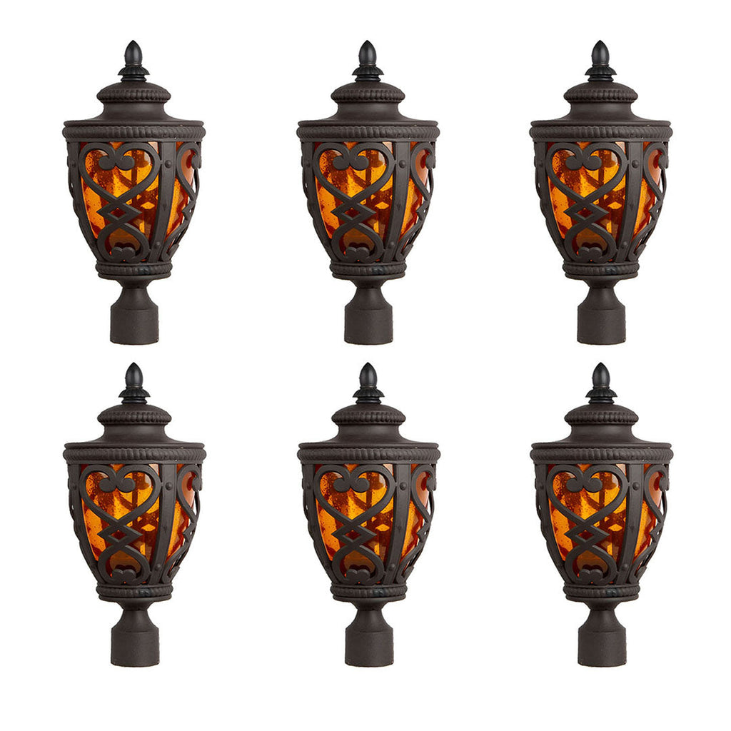 Vintage Lamp 6X 50.8cm Elegant Post Light with Aluminum and Glass Lantern Classic Outdoor Lighting $ 2820.90