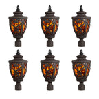 Vintage Lamp 6X 50.8cm Elegant Post Light with Aluminum and Glass Lantern Classic Outdoor Lighting $ 2820.90