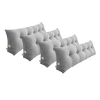 SOGA 4X 150cm Silver Triangular Wedge Bed Pillow Headboard Backrest Bedside Tatami Cushion Home Decor $ 548.90