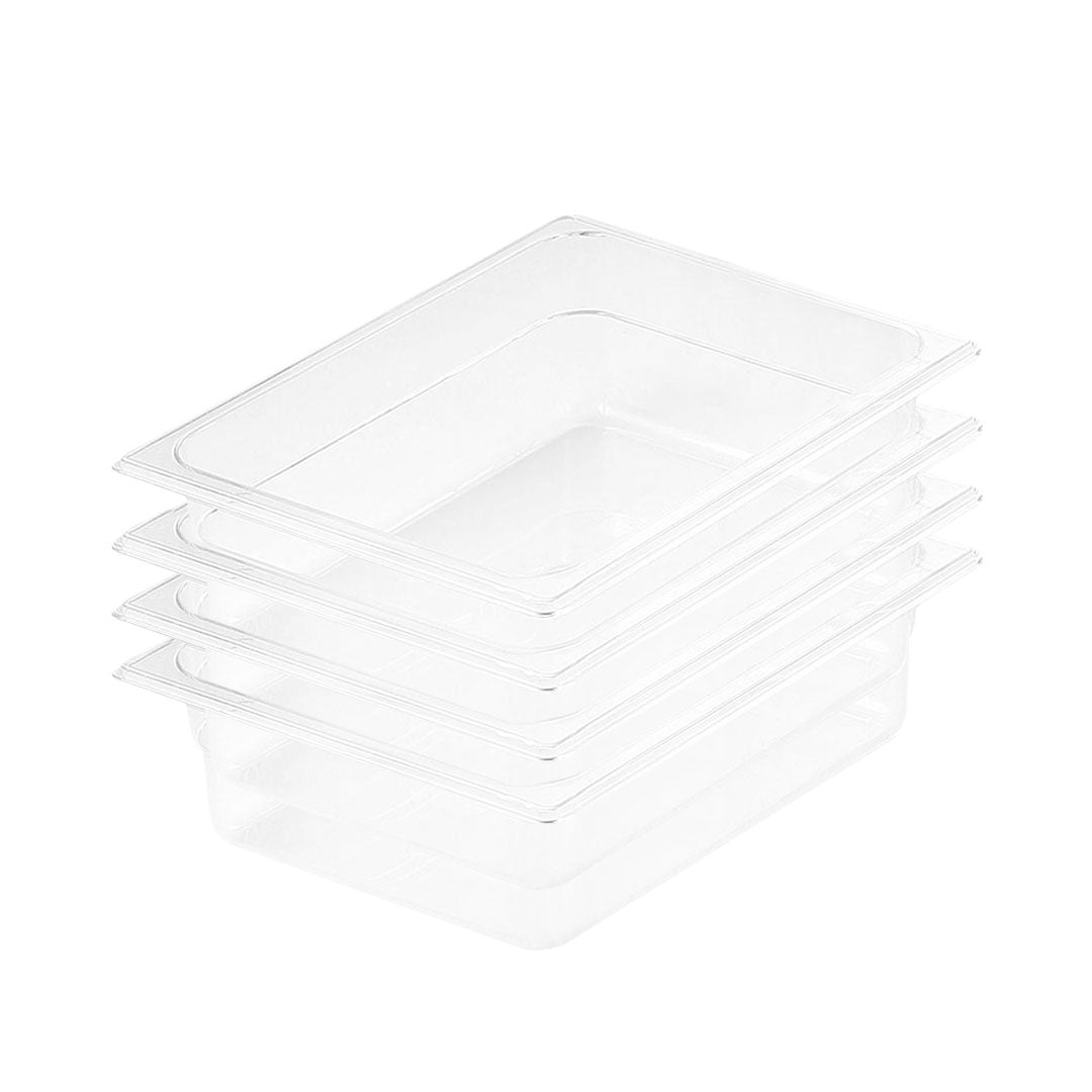 SOGA 100mm Clear Gastronorm GN Pan 1/2 Food Tray Storage Bundle of 4 $ 130.90