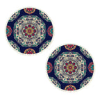 SOGA 2X 90cm Round Rug Bohemian Circle Area Rug with Bohemian Geometric Pattern Anti-slip Doormat Home Decor $ 107.90