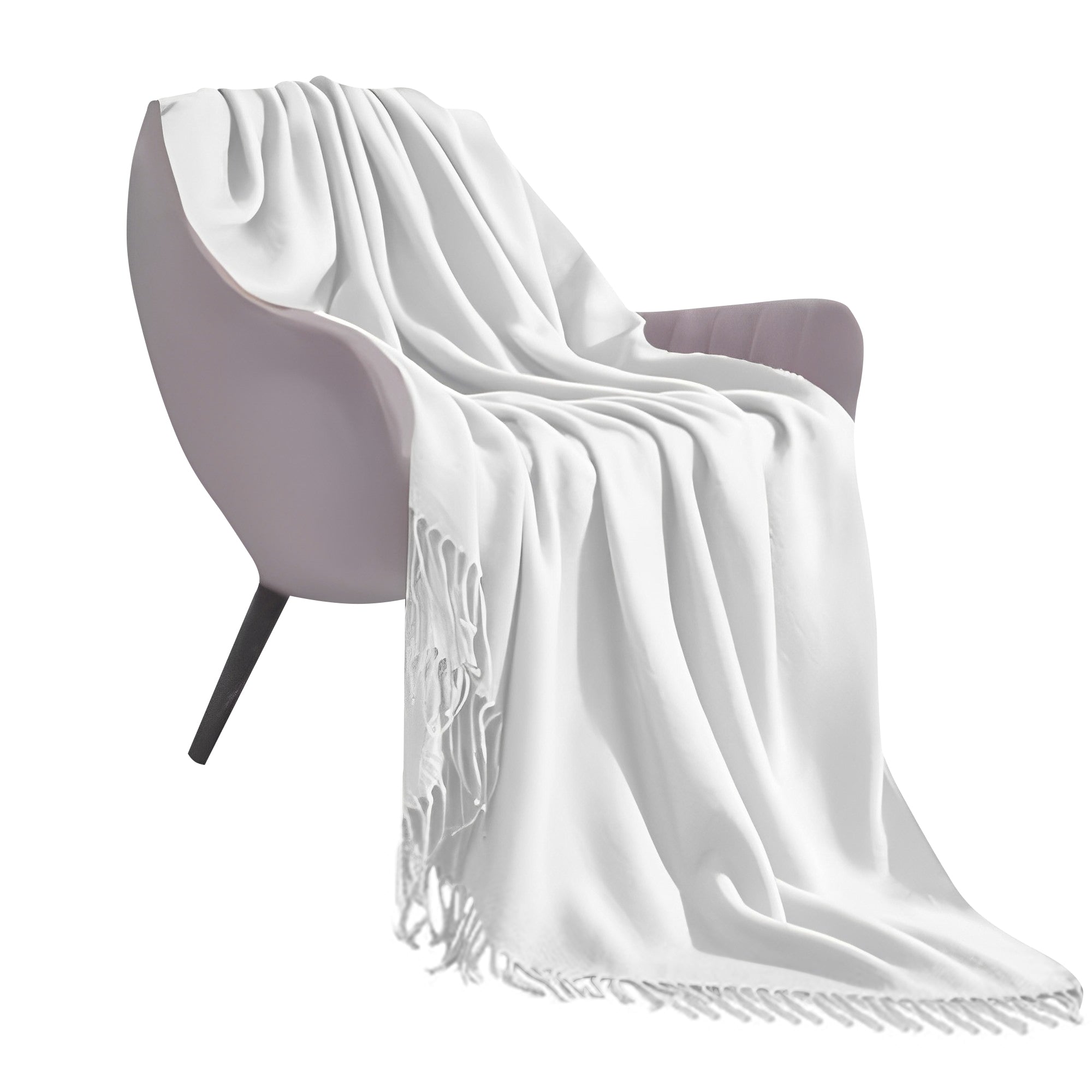 SOGA White Acrylic Knitted Throw Blanket Solid Fringed Warm Cozy Woven Cover Couch Bed Sofa Home Decor $ 77.90