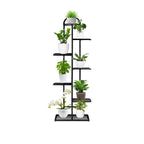 SOGA 7 Tier 8 Pots Black Metal Plant Stand Flowerpot Display Shelf Rack Indoor Home Office Decor $ 88.90