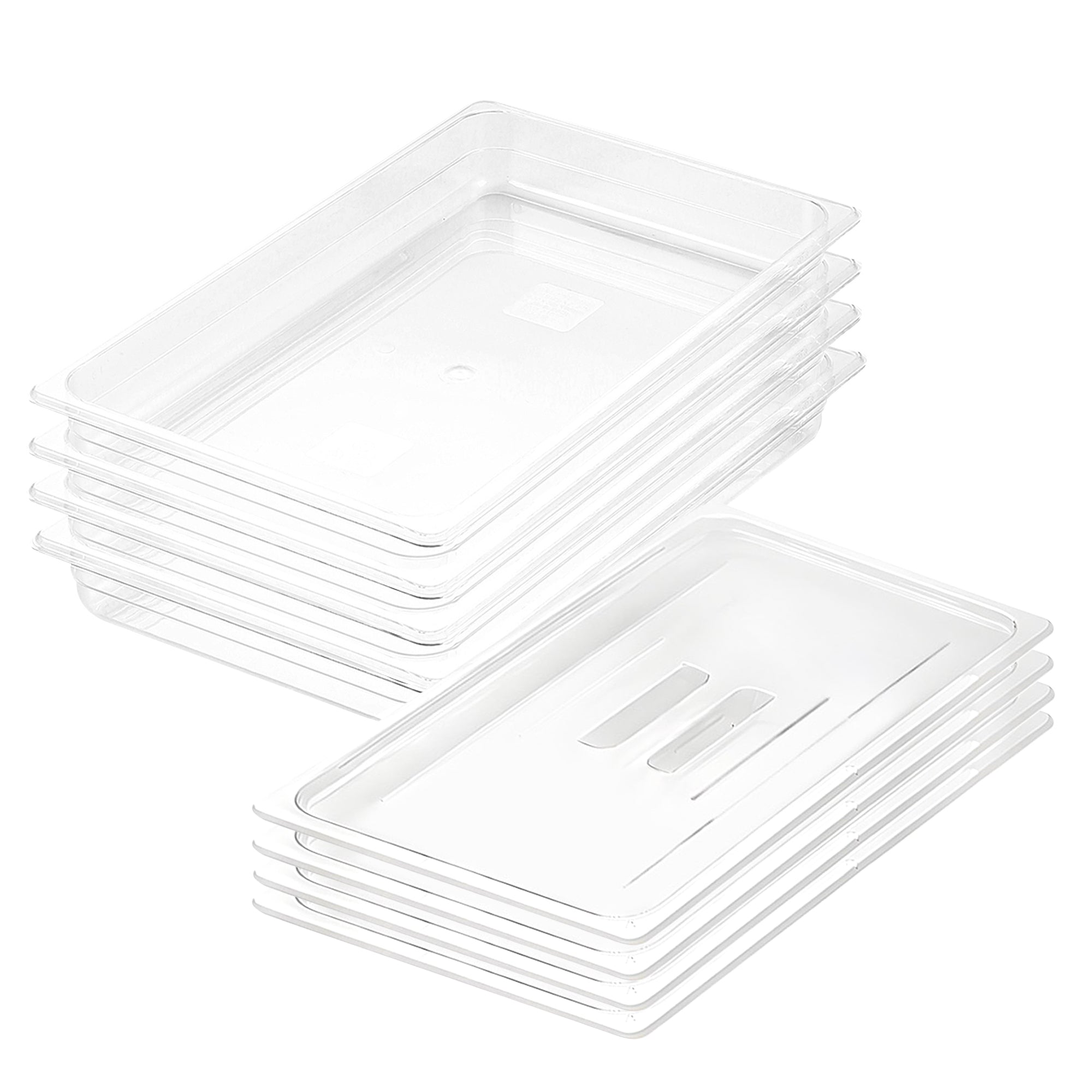 SOGA 65mm Clear Gastronorm GN Pan 1/1 Food Tray Storage Bundle of 4 with Lid $ 210.90