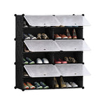 SOGA 6 Tier 2 Column Shoe Rack Organizer Sneaker Footwear Storage Stackable Stand Cabinet Portable Wardrobe with Cover $ 88.90