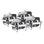SOGA 4X 6.5L Stainless Steel Double Soup Tureen Bowl Station Roll Top Buffet Chafing Dish Catering Chafer Food Warmer Server $ 1562.50