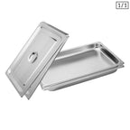 SOGA 2X Gastronorm GN Pan Full Size 1/1 GN Pan 4cm Deep Stainless Steel Tray with Lid $ 83.50