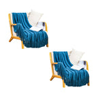 SOGA Royal 2X Blue Diamond Pattern Knitted Throw Blanket Warm Cozy Woven Cover Couch Bed Sofa Home Decor with Tassels $ 161.90