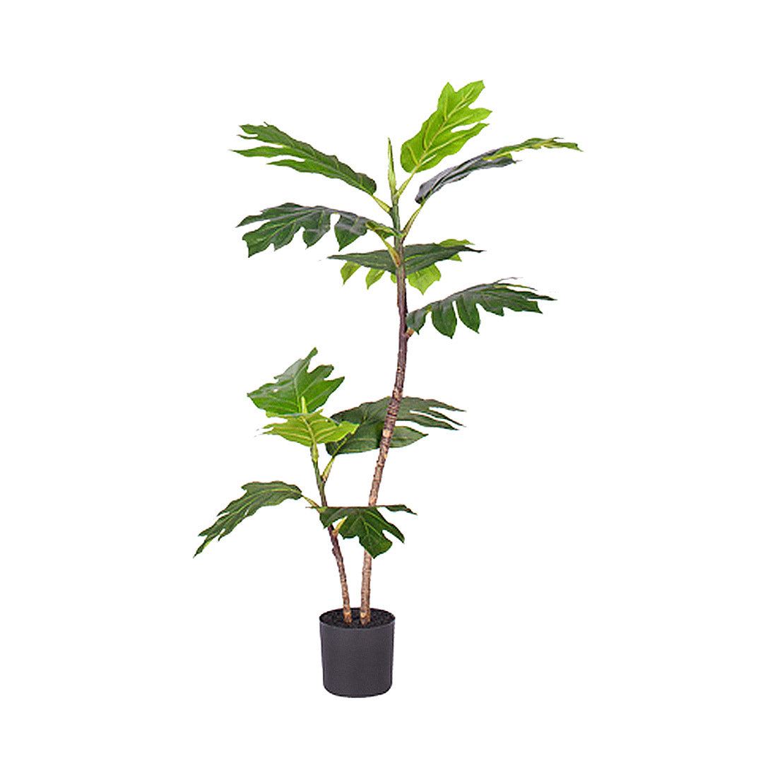 SOGA 90cm 2-Trunk Artificial Natural Green Split-Leaf Philodendron Tree Fake Tropical Indoor Plant Home Office Decor $ 88.90