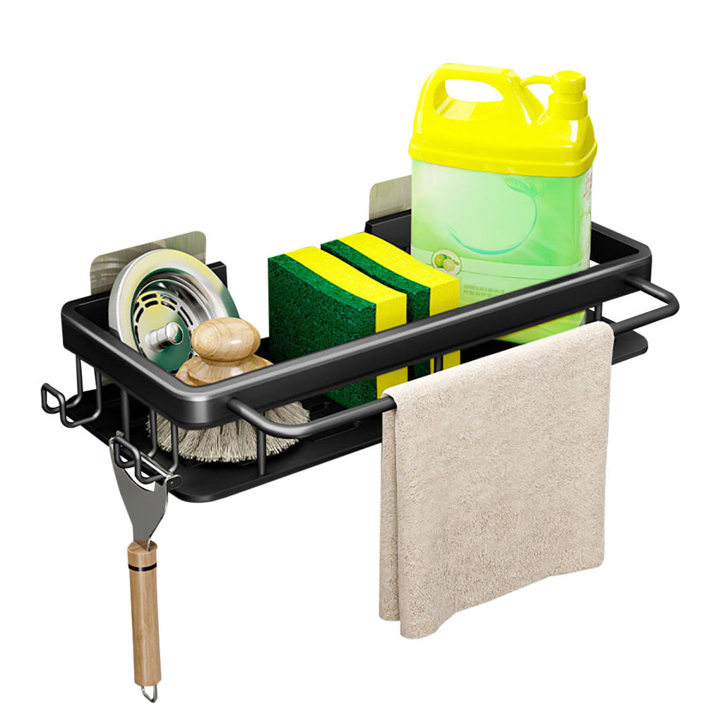 SOGA 34cm Kitchen Sink Storage Organiser Space Saving Adhesive Shelf Rack $ 33.50