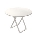 SOGA 80cm White Modern Minimalist Table with Sleek Surface Stylish and Functional Design $ 102.50