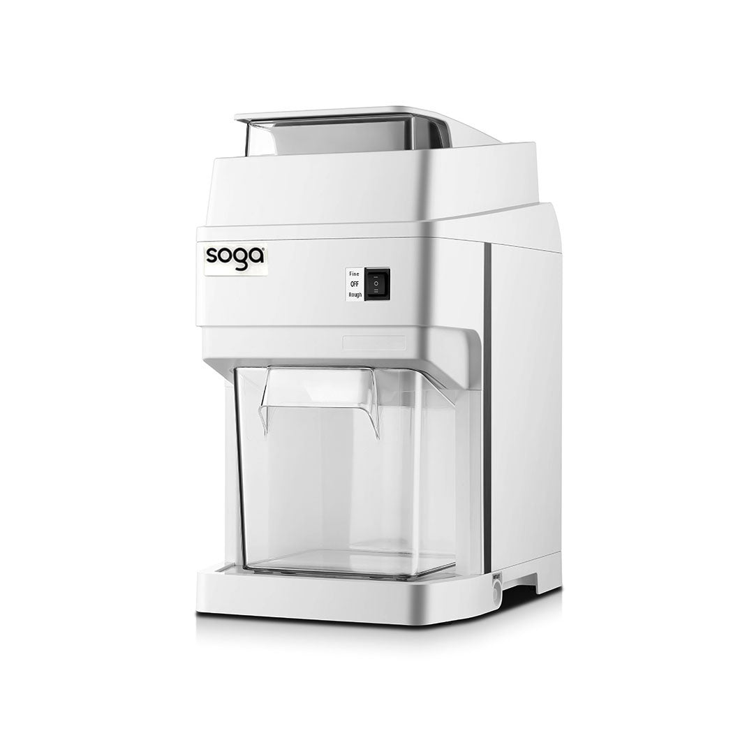 SOGA 300 Watts Electric Ice Shaver Crusher Slicer Snow Cone Maker Commercial Tabletop Machine 120kgs/h White $ 811.50