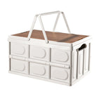 SOGA 52.5cm 55L White Car & Camping Foldable Storage Box Crate Stackable Container with Handle $ 66.90