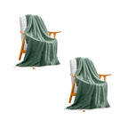 SOGA 2X Light Green Throw Blanket Warm Cozy Double Sided Thick Flannel Coverlet Fleece Bed Sofa Comforter $ 181.50