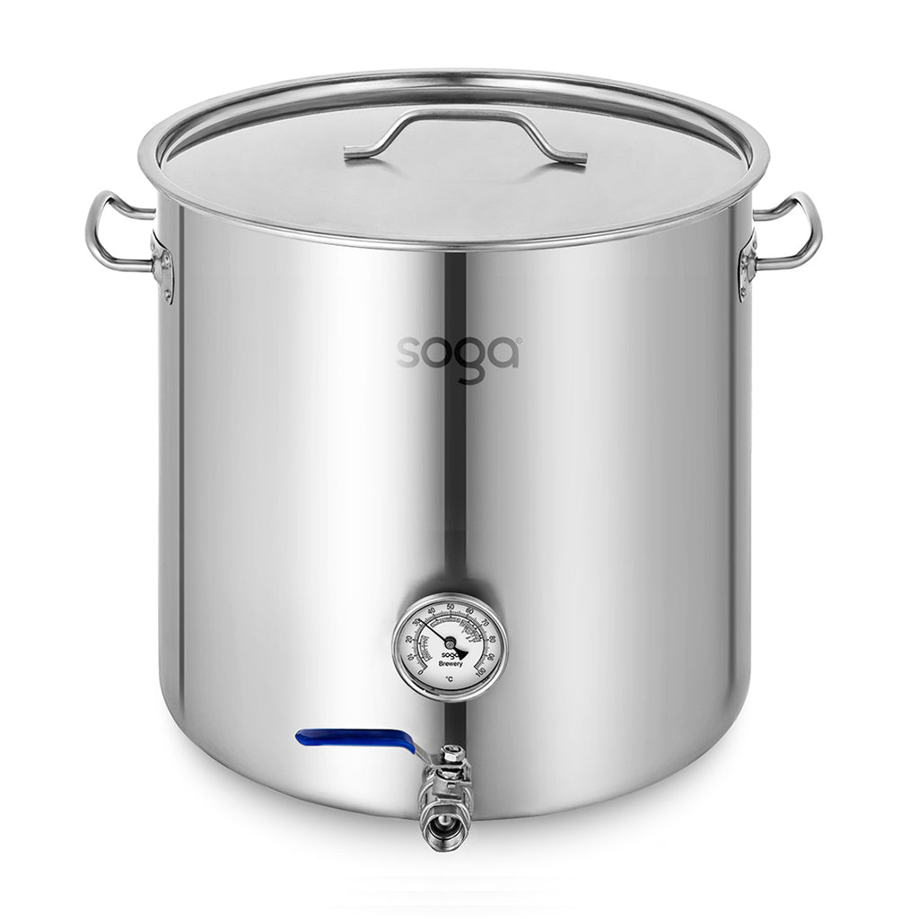 SOGA Stainless Steel Brewery Pot 50L With Beer Valve 40*40cm $ 298.90