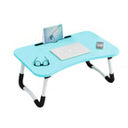 SOGA Blue Portable Bed Table Adjustable Foldable Bed Sofa Study Table Laptop Mini Desk with Notebook Stand Card Slot Holder Home Decor $ 43.50