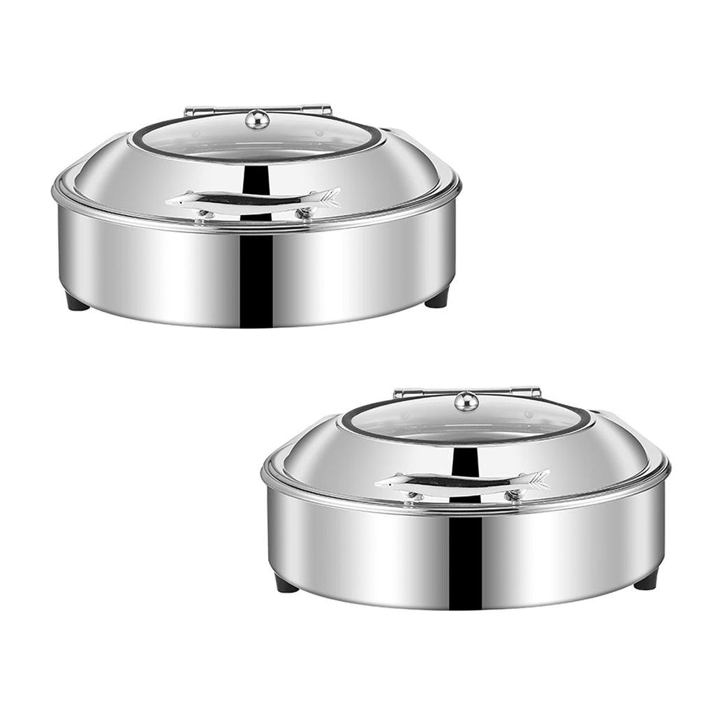 SOGA 2X Stainless Steel Round Chafing Dish Tray Buffet Cater Food Warmer Chafer with Top Lid $ 753.50