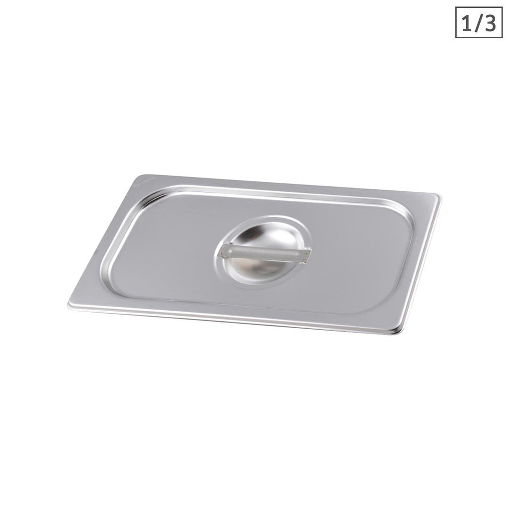 SOGA Gastronorm GN Pan Lid Full Size 1/3 Stainless Steel Tray Top Cover $ 33.50