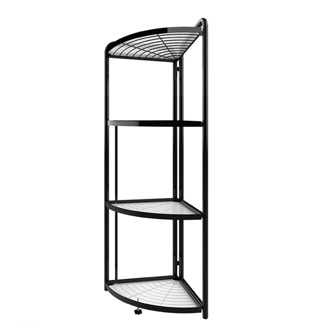 SOGA 4 Tier Steel Triangular Corner Stand Multi-Functional Shelves Portable Storage Organizer $ 77.90