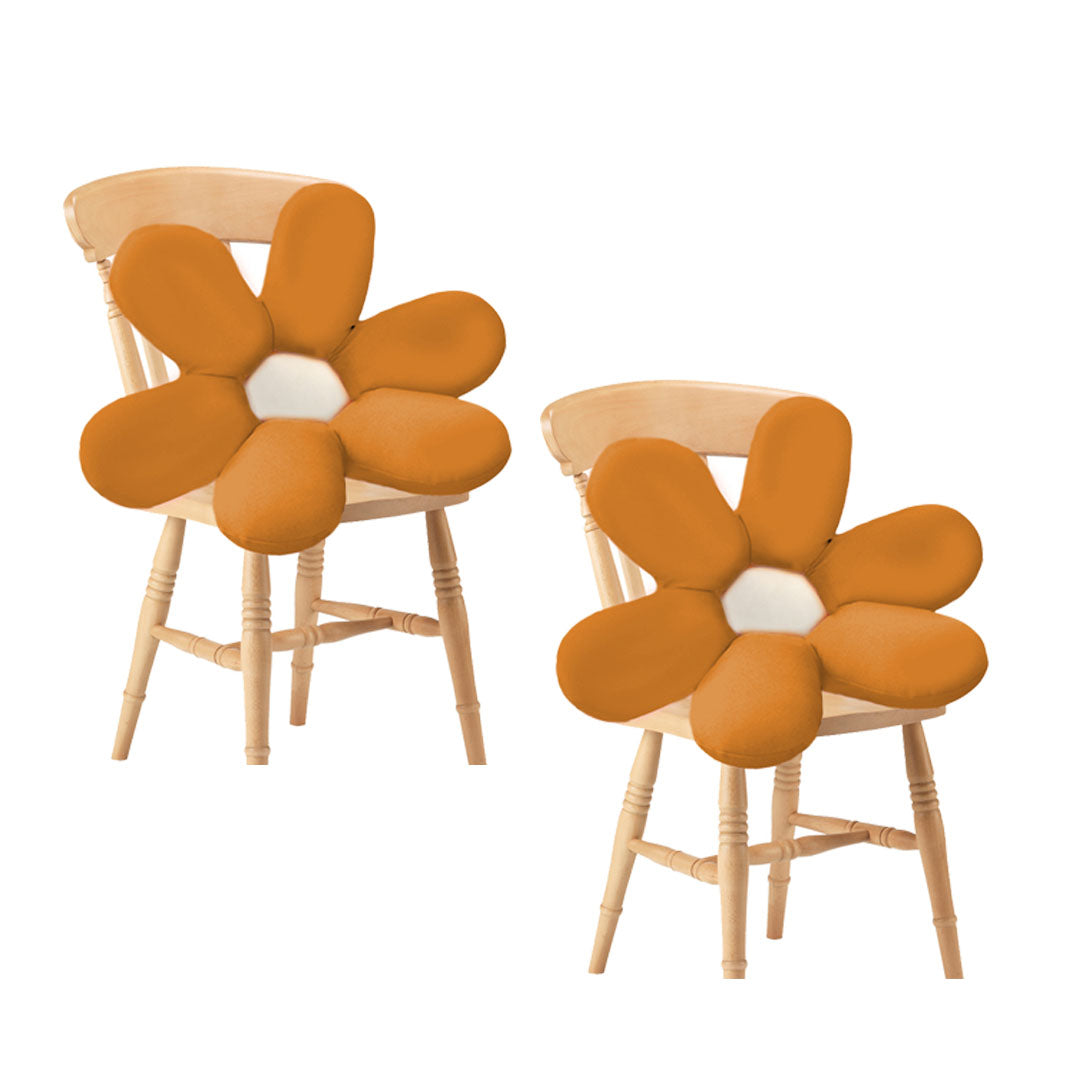 SOGA 2X Coffee Daisy Flower Shape Cushion Soft Leaning Bedside Pad Floor Plush Pillow Home Decor $ 137.90