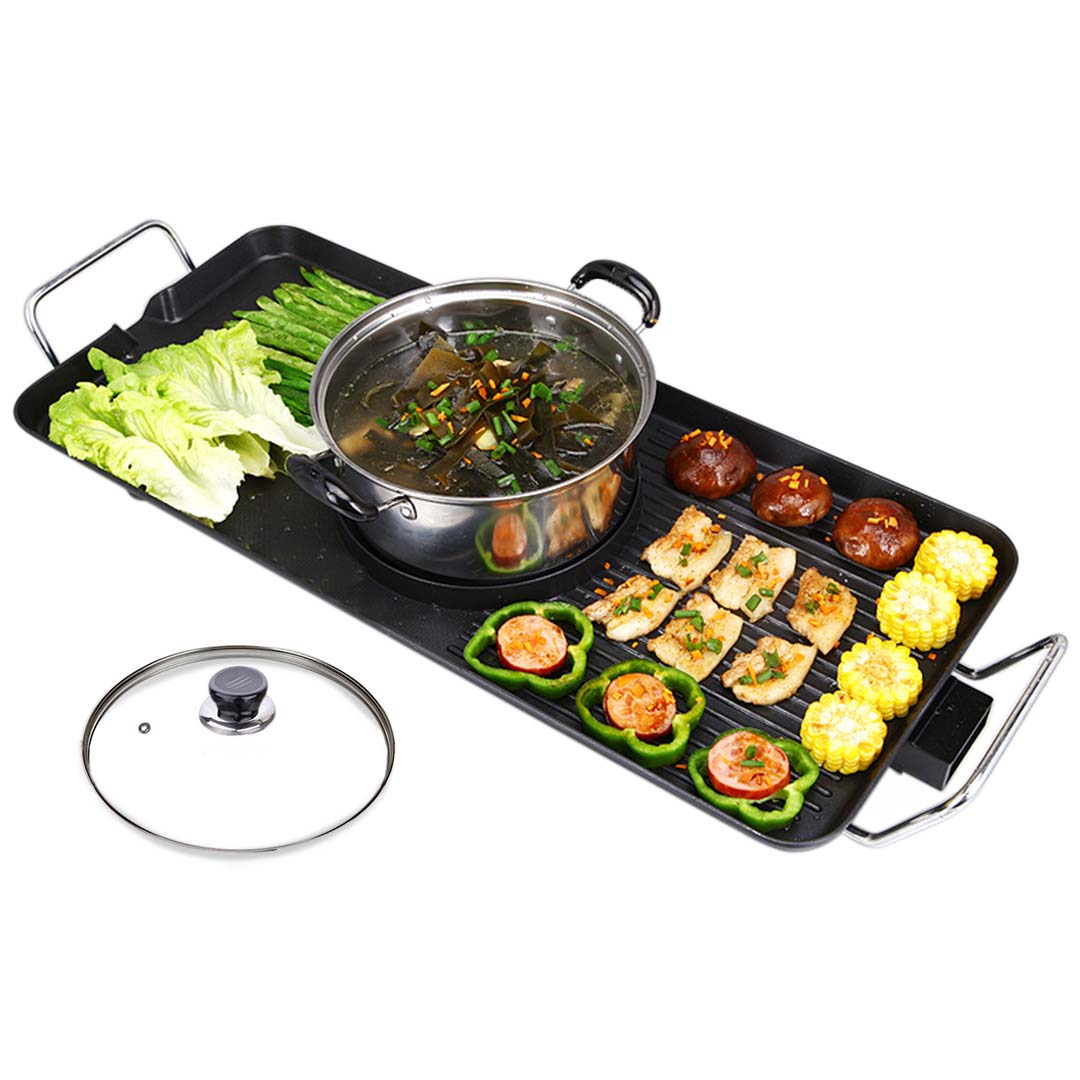 SOGA Electric Steamboat Asian Hot Pot Soup Maker Fondue Teppanyaki Hotpot Grill $ 155.50