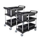 SOGA 2X Black 3-Tier Kitchen Utility Trolley Cart with 5 Buckets $ 560