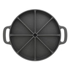 SOGA 21.5CM Round Cast Iron Baking Wedge Pan Cornbread Cake 8-Slice Baking Dish with Handle $ 52.50