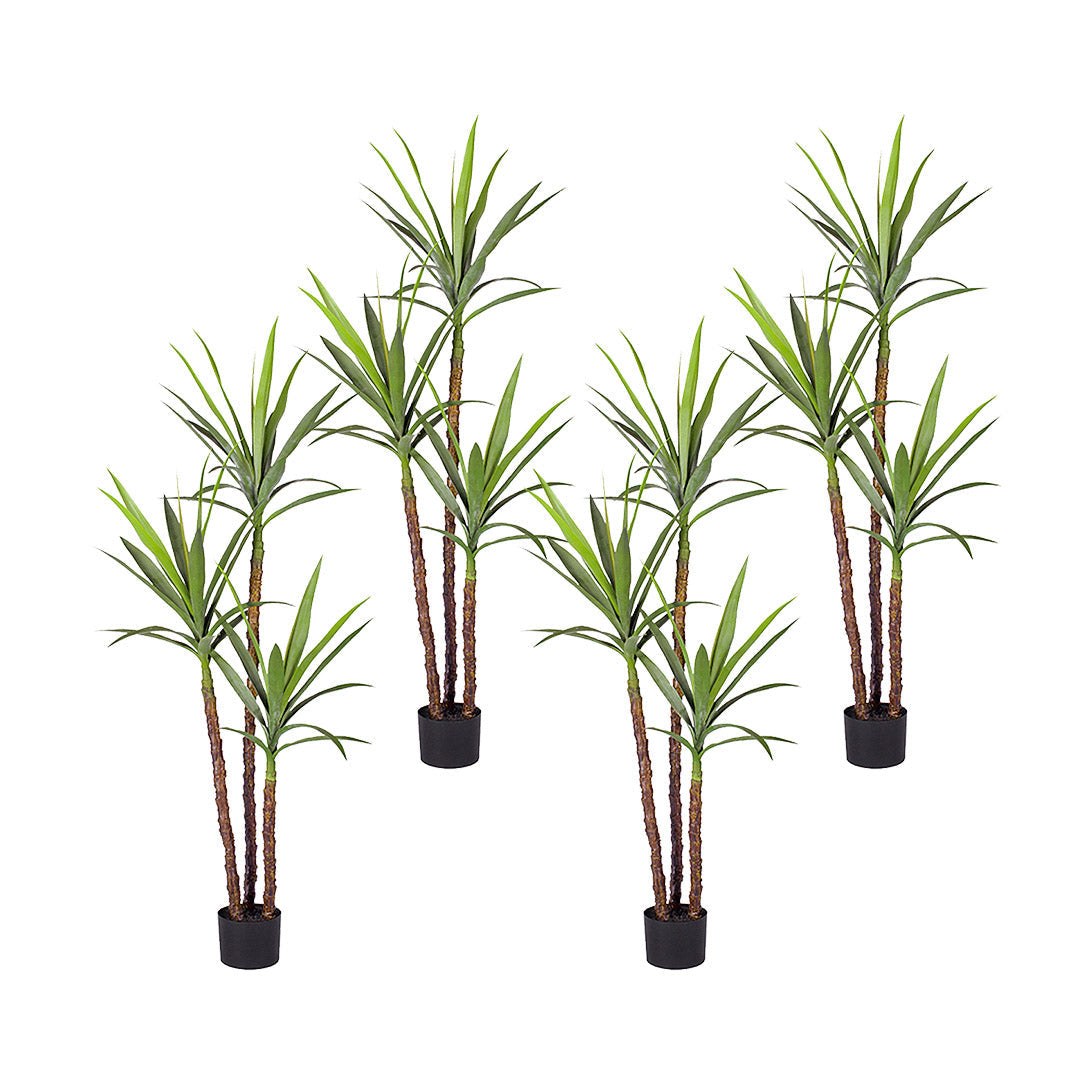 SOGA 4X 150cm Artificial Natural Green Dracaena Yucca Tree Fake Tropical Indoor Plant Home Office Decor $ 548.90