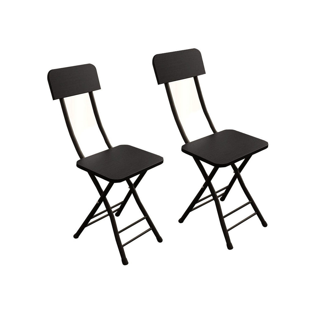 SOGA Black Foldable Chair Space Saving Lightweight Portable Stylish Seat Home Decor Set of 2 $ 91.50