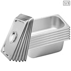 SOGA 6X Gastronorm GN Pan Full Size 1/3 GN Pan 10cm Deep Stainless Steel Tray with Lid $ 166.90