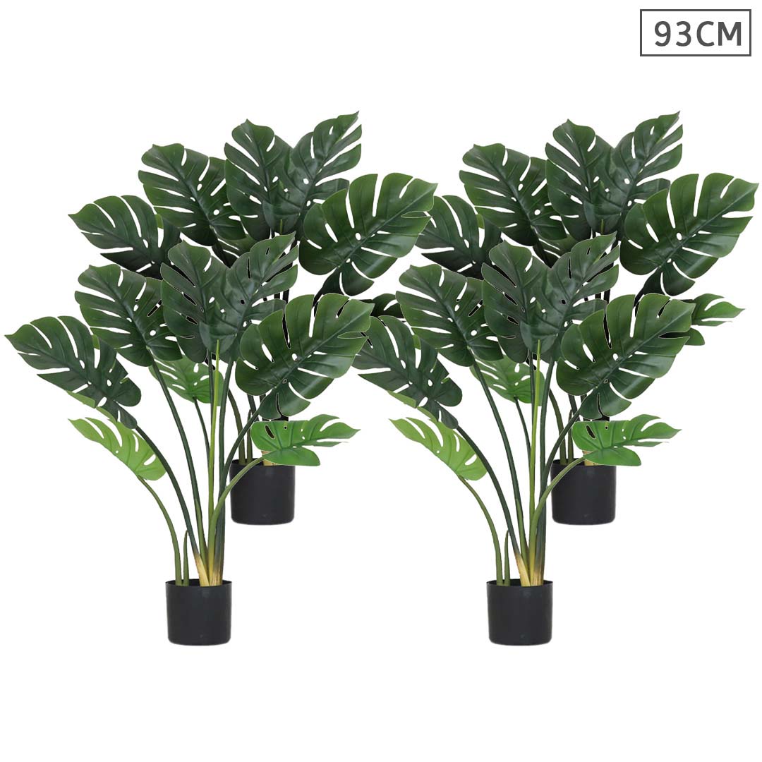 SOGA 4X 93cm Artificial Indoor Potted Turtle Back Fake Decoration Tree Flower Pot Plant $ 379.90