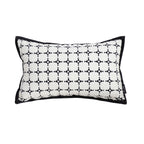 SOGA 35cm Moroccan Black Cross Pattern Black Trim Decorative Throw Pillow $ 62.50