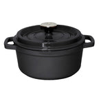 SOGA Cast Iron 24cm Stewpot Casserole Stew Cooking Pot With Lid 3.6L Black $ 99.90