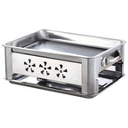 36CM Portable Stainless Steel Outdoor Chafing Dish BBQ Fish Stove Grill Plate $ 66.90