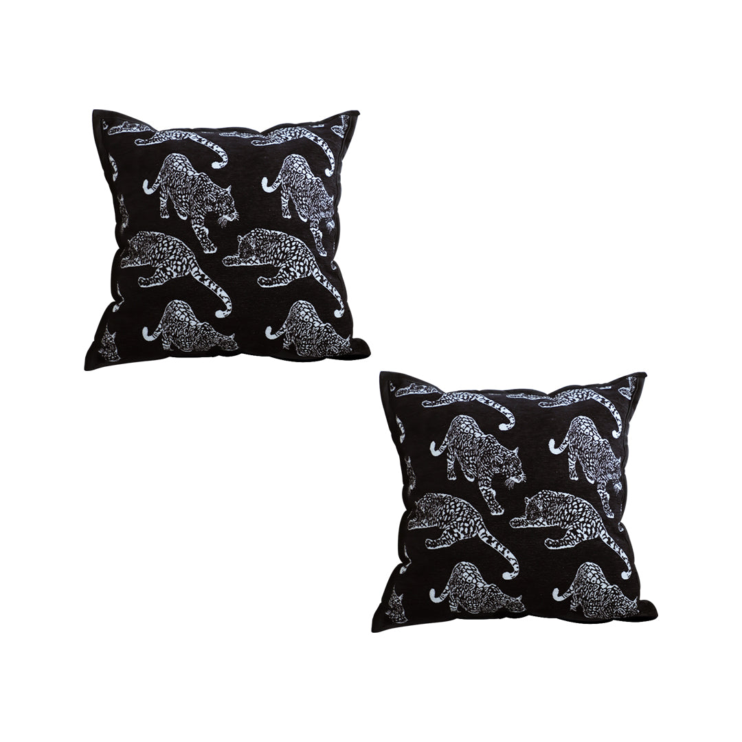 SOGA 2X 45cm Throw Pillow Black Leopard Light Luxury Decorative Cushion for Living Room $ 101.50