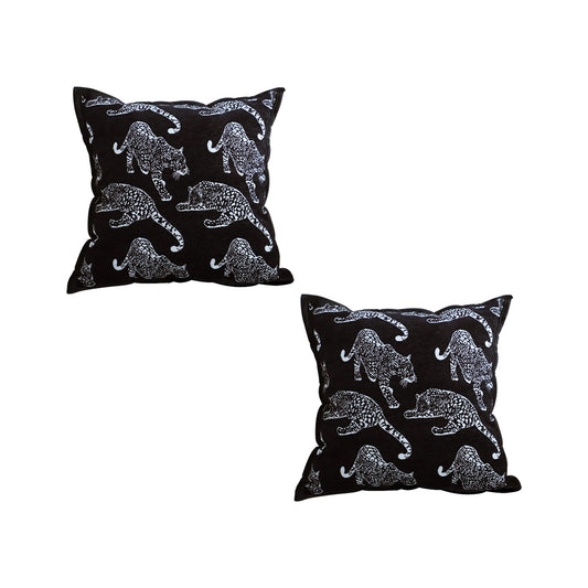 SOGA 2X 45cm Throw Pillow Black Leopard Light Luxury Decorative Cushion for Living Room $ 101.50
