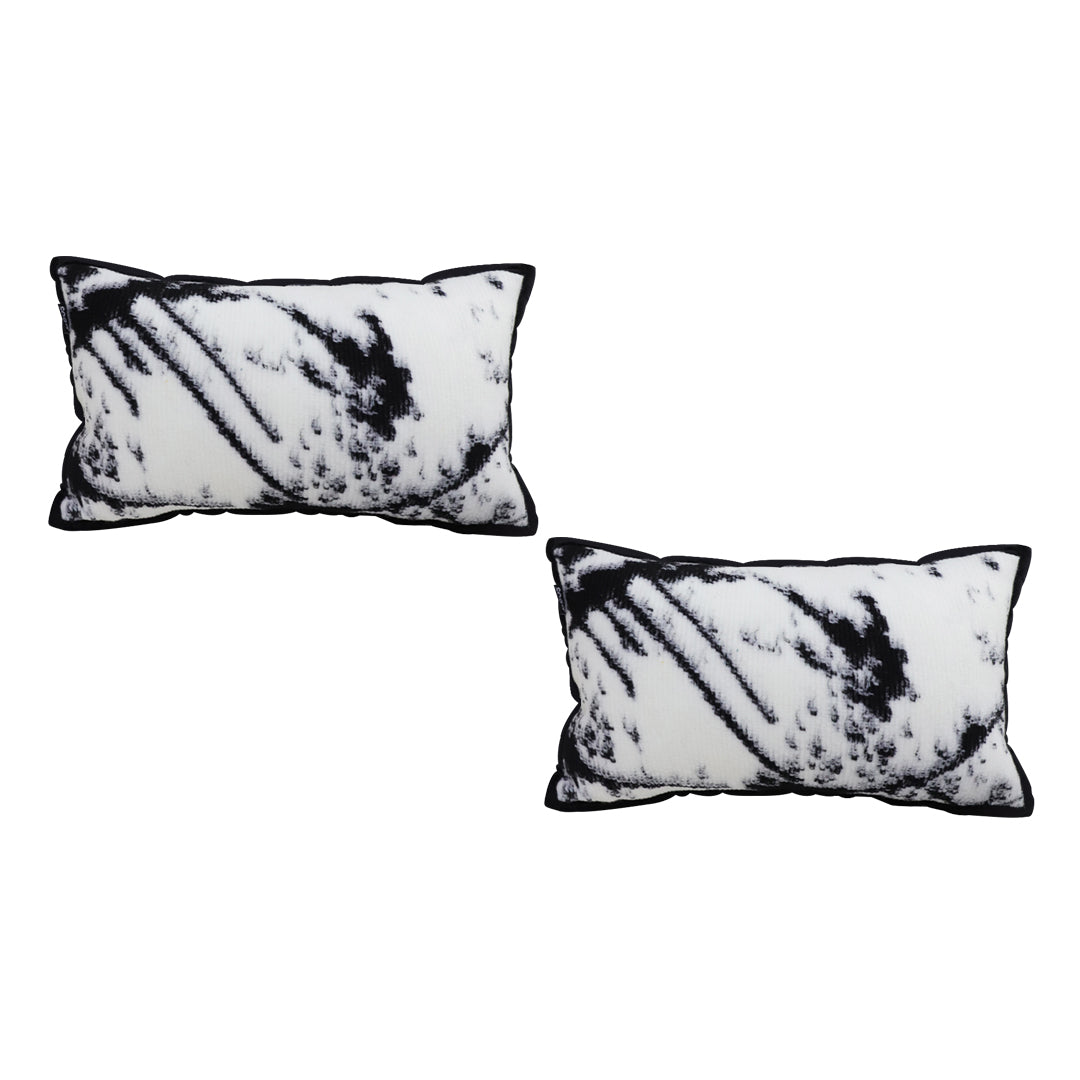 SOGA 2X 35cm Throw Pillow Black and White Leopard Thick Premium Polyester Fiber for Home Decor $ 129.50