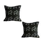 SOGA 2X 45cm Throw Pillow Black Teddy Fleece Square Pony Design Decorative Cushion for Living Room $ 90.90