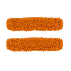SOGA 2X 80x12 Orange Microfiber Flat Mop Floor Cleaning Pads Rotating Dust Remover $ 45.50
