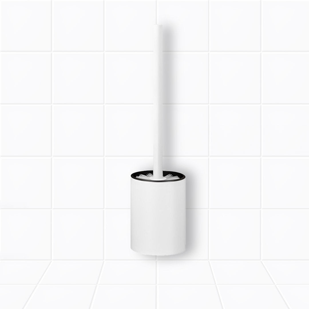 SOGA 27cm Wall-Mounted Toilet Brush with Holder Bathroom Cleaning Scrub White